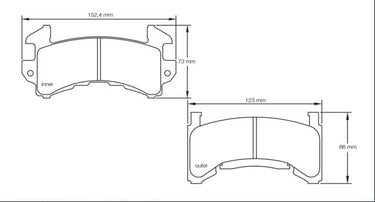 Pagid Racing Brake Pads No. 1595 - Discovery Parts
